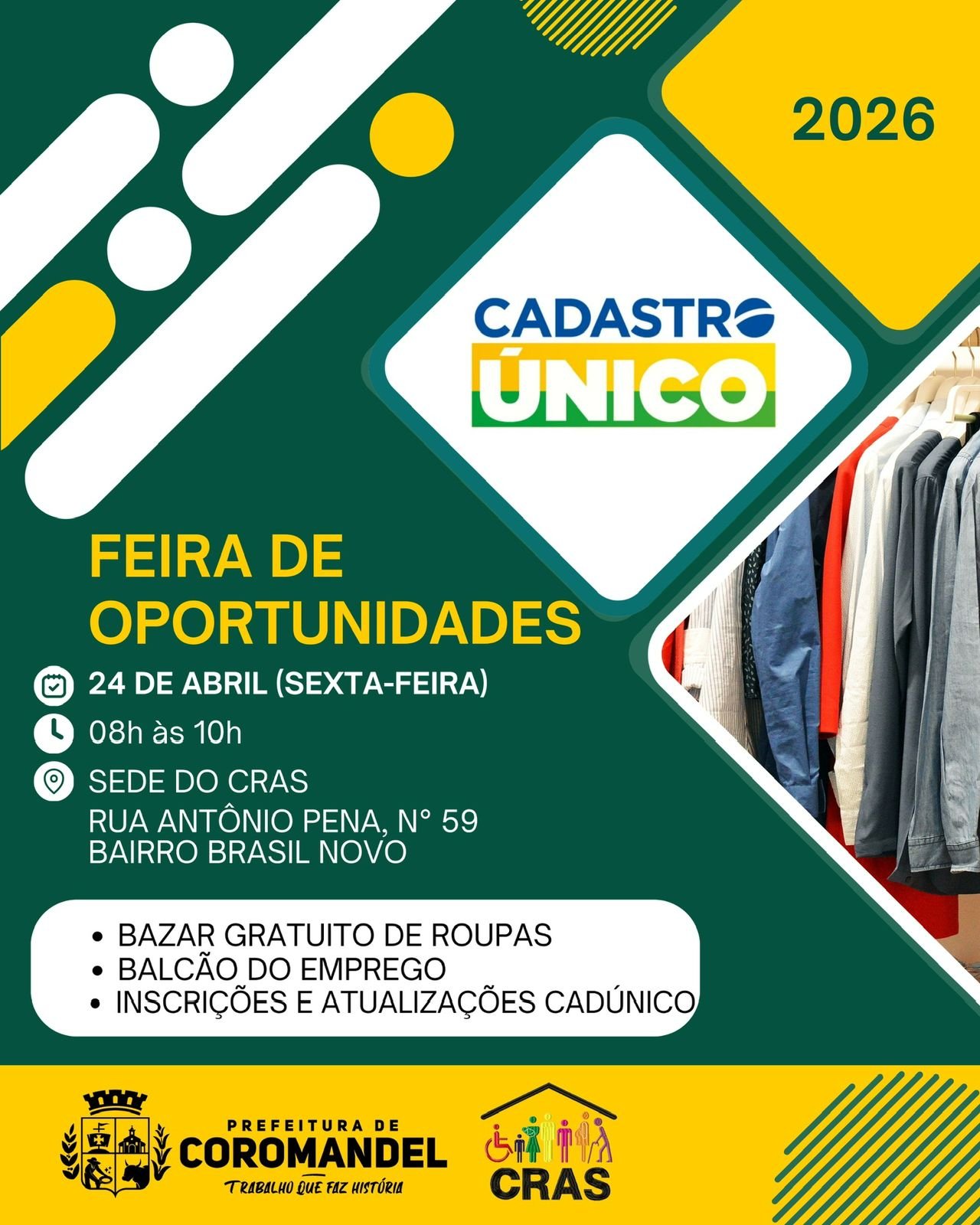 Feira de Oportunidades no CRÁS em Coromandel