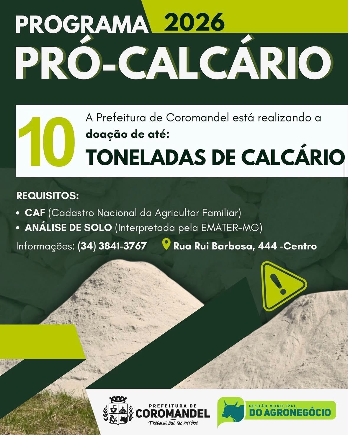 Recado para você, produtor rural!
